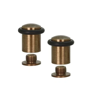 Imagen de Tope para Puertas Pack de 2 unidades Base Roscada Laton Incluye Tornillo + Taco Sujeción EVI Herrajes I 1082U