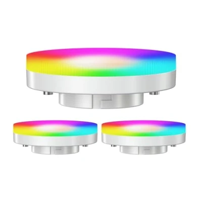 Imagen de ledscom.de 3 piezas GX53 Bombillas LED RGB, blanco cálido frío (2900 6100 K), 6,6 W, 670lm, 107, Smart Home, WLAN, Alexa, mate