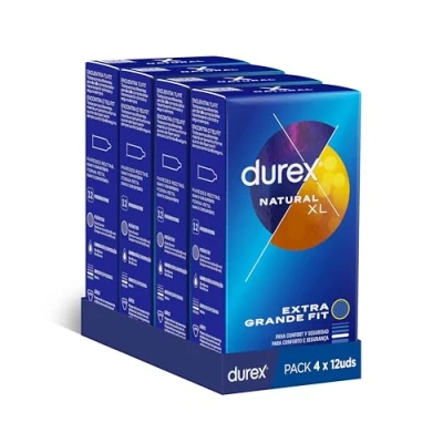 Imagen de Durex Preservativos Originales Natural Plus Talla XL 4x12 condones Más Grandes