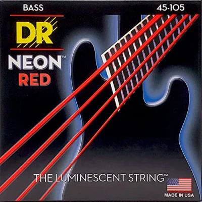 Imagen de DR Strings NRB 45 Cuerdas para bajo Rojo neón (45 105)