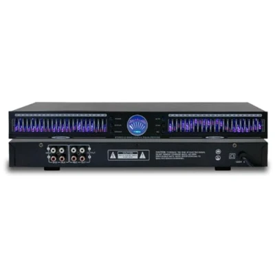 Imagen de ANGDI Ecualizador Digital de 22 Bandas, gráfico Doble Canal, estéreo Audio con 10 Efectos preestablecidos, Ajuste Graves, Medios y Agudos