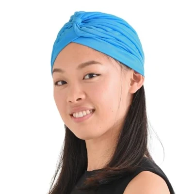 Imagen de Casualbox Twist Plisado Cabeza Envolver Turbante Gorra Adivino Sombrero Retro Vintage Turquesa