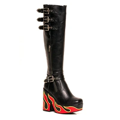 Imagen de LAMODA Electric Enemy, Botas Altas hasta la Rodilla Mujer, Color Negro, 36 EU