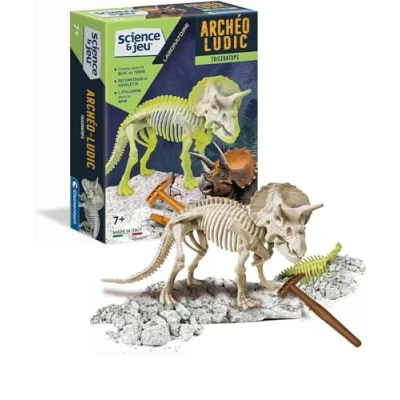 Imagen de Clementoni 52069 Arqueo Ludic Triceratotops Fosforescente Juego científico