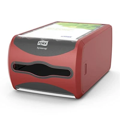 Imagen de Tork Xpressnap 272512 Dispensador de servilletas para mostrador / Ideal restaurantes Compatible con el sistema N4 Rojo