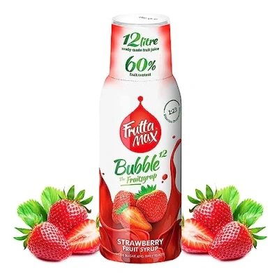 Imagen de FruttaMax Concentrado de jarabe frutas Menos azúcar con un 60% contenido fruta adecuado para máquina refrescos 500ml (Grosella negra)