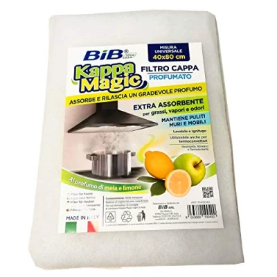 Imagen de Bib filtro para campana extractora de cocina perfumado, 40 x 80 cm, campanas extractoras universales y recortables, absorbente