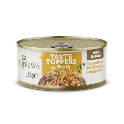 Imagen de Applaws Comida Húmeda para Perros 100% Natural, Pechuga de Pollo con Calabaza y Verduras en Caldo, Paquete 12 Latas 156g