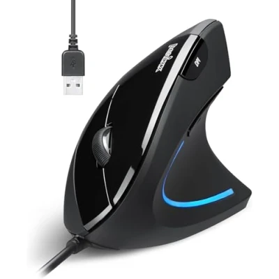 Imagen de Perixx Perimice 513 Ratón Ergonómico Vertical Con Cable 1000/1600 Dpi, Recomendado Para Usuarios Síndrome Del Túnel Carpiano (rsi)