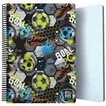 Imagen de Grafoplás Cuaderno Tapa Plastico 80 Hojas Cuadriculadas 4x4 90g Tamaño Folio Espiral Cierre Seguridad Coil Lock Colección Diseño Bits&amp;Bobs Pop Up Design Goal Certificado FSC