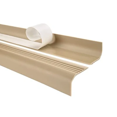 Imagen de Quest Perfil de borde para escaleras autoadhesivo PVC 52x40mm redondeado RGPT, beige, 100cm