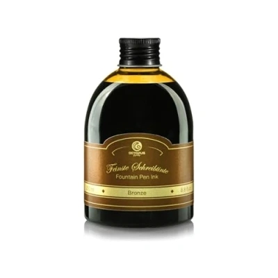 Imagen de Octopus tinta para pluma estilográfica en práctico frasco de recambio, estilográfica, caligrafía Bronce 250ml
