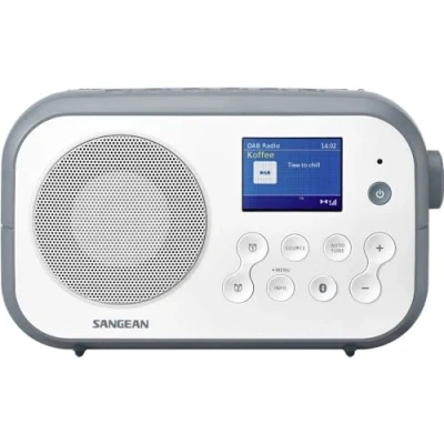 Imagen de Sangean DPR 42BT radio digital DAB + portátil (sintonizador FM RDS, Bluetooth, altavoz incorporado, con batería), azul de piedra blanca