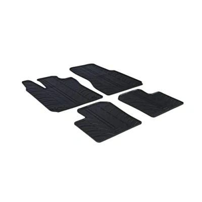 Imagen de Gledring 0054 Juego de alfombrillas suelo Caucho delante y detrás 4 negro 750mm 550mm RENAULT: Twingo 3