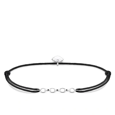Imagen de Thomas Sabo Pulsera de Mujer &quot;Charm Little Secret &quot;, Plata Ley 925, Plateado/Negro
