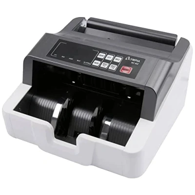 Imagen de Olympia NC 452 contador de billetes con batería y comprobador falsos sensores UV MG pantalla LCD máquina conteo para