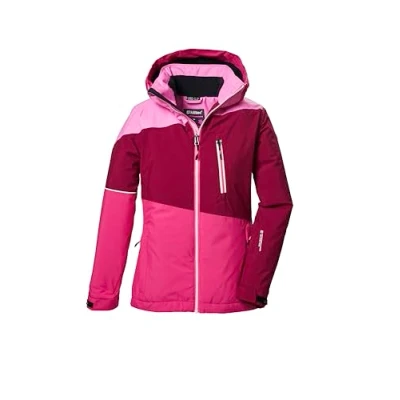 Imagen de killtec Niñas Chaqueta de esquí/chaqueta funcional con capucha y protección contra la nieve KSW 331 GRLS SKI JCKT, dunkel himbeere, 152, 42091 000