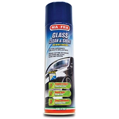Imagen de Ma Fra, Glass Clean &amp; Shine, Limpiador de Cristales, Desengrasante, No Mancha, para Cristal y Vidrio, con Efecto Brillante, 500 ml