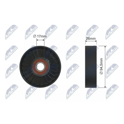 Imagen de Rodillo tensor, correa auxiliar NTY RNK ME 001