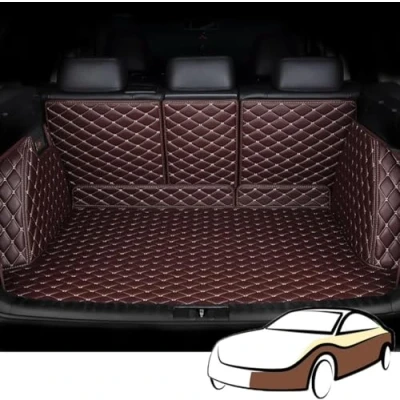 Imagen de Cobertura Completa Funda De Maletero Coche para Toyota CHR 2018 2022 2023 2024, Cuero Antislip Alfombrillas Proteccion,Coffees