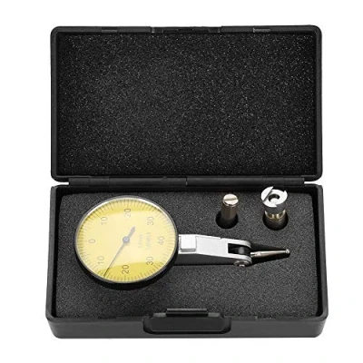 Imagen de Elprico Indicador de prueba dial, Precisión 0.01 mm dial métrico Palanca Kit herramientas medidor Gage con estuche almacenamiento gris