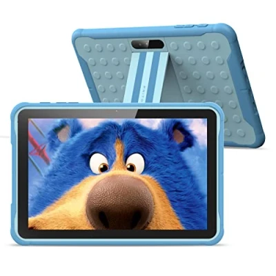 Imagen de PRITOM Tablet Infantil de 10 Pulgadas, Android 13.3G Phone Tablet, Bloqueo Infantil, WiFi, 6000 mAh, Procesador Quad Core, 2 GB RAM, 64 ROM, Pantalla HD IPS, con Funda (Azul)