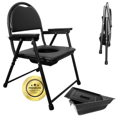 Imagen de OrtoPrime Silla WC Personas Mayores Plegable Orinal Adulto PORTÁTIL para Inodoro Ancianos con Baño GERIÁTRICA.
