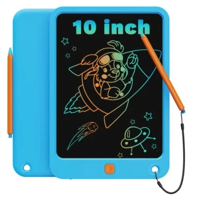 Imagen de TEKFUN LCD Tableta de Escritura para Niños Pequeños Juguetes, 10 Pulgadas Colorido Doodle Tablero Dibujo Dibujo, Juguetes 3 4 5 6 7 8 Años Niñas (Azul)