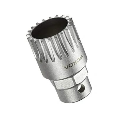 Imagen de Voxom Wkl26 718000068 Herramienta de cojinete Interior Compatible con Shimano Cartridge e ISIS, fresado CNC Herramientas, Unisex, Plata, Talla única