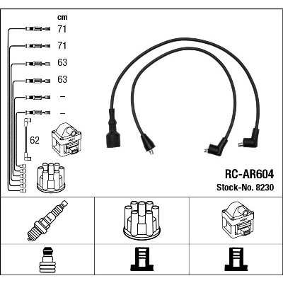 Imagen de NGK 8230 Juego de Cables Encendido 5