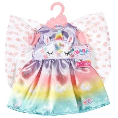 Imagen de BABY born Traje de Hada Para Muñecas 43cm Unicornio, Arcoíris y Alas Manos Pequeñas, El Juego Creativo Promueve la Empatía Las Habilidades Sociales. Niños a Partir 3 Años