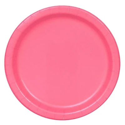 Imagen de Unique Party Platos de Papel 23 cm Rosa Oscuro Paquete 16 (31250)