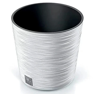 Imagen de Macetero color blanco, con depósito, colección FURU, de 30 x 29,4 cm, capacidad 15 L.
