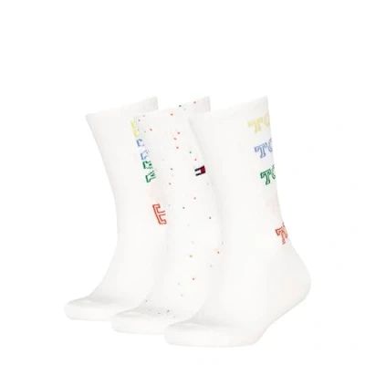 Imagen de Tommy Hilfiger KIDS SOCK Unisex 3 PACK Calcetines para niños, Talla: 35 38, White