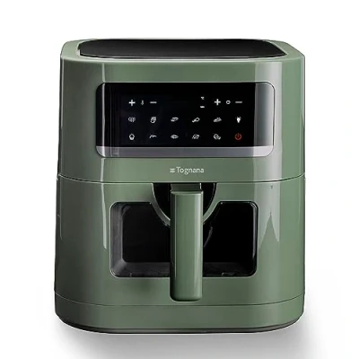 Imagen de Tognana Iridea, Freidora de aire 7 L concontenedor y pantalla digital, verde manzana