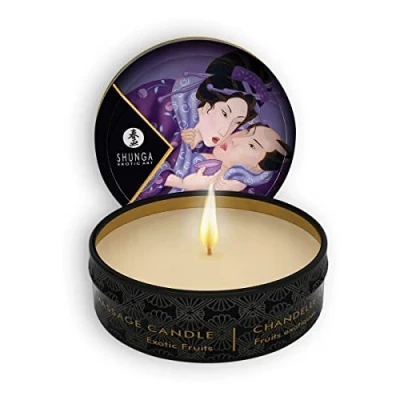 Imagen de Shunga Vela de Masaje Libido, Aroma Frutos Exóticos, Color Blanco 30 ml