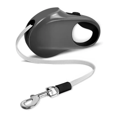 Imagen de Qianruida Correa Perro Extensible 5 metros Retráctil Correas Resistentes para Perros Gris Negro