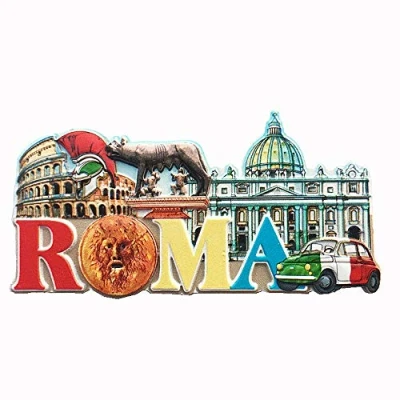 Imagen de Imán 3D para nevera del Vaticano, Coliseo Roma, Italia, regalo de recuerdo, decoración hogar y la cocina, calcomanía magnética colección imanes