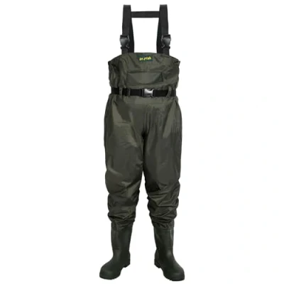 Imagen de Dr.Fish Vadeadores de Pesca Talla UE 45 Impermeables con Botas Unisex Cinturones para Jardinería, Barro Kit Reparación