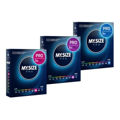 Imagen de Condones MY.SIZE PRO, talla 6,7,8 64,69,72 mm, 3x3 piezas ajuste perfecto y adecuada para todos