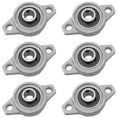 Imagen de GOIYZTTR 6 Piezas KFL000 Cojinete de Brida Aleación Zinc Rodamiento Autoalineable con Diámetro 10mm Bloque para Maquinaria Transporte