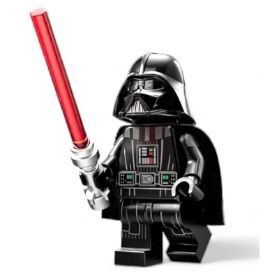 Imagen de LEGO Star Wars: Minifigura de Darth Vader con sable luz y capa negra extra