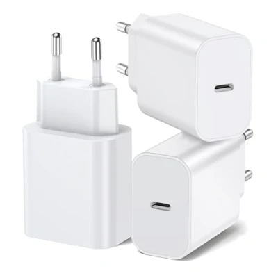 Imagen de BHHB 3 Pack 20W Cargador USB C Diseñado Especialmente para La Alimentación del i Phone Tipo con 16/15/14/13/12 Plus Pro MAX Mini,AirPods iPad,Samsung Galaxy S24/23/22 Enchufe