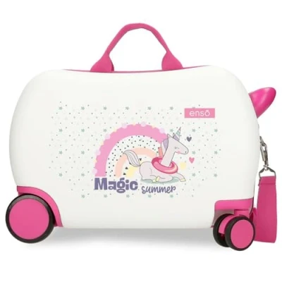 Imagen de Enso Magic Summer Maleta Infantil Blanco 45x31x20 cms Rígida ABS 27,9L 1,8 kgs 2 Ruedas Equipaje Mano