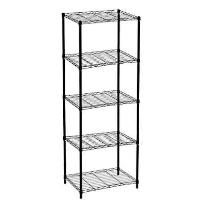 Imagen de CATTERHOUSE Estantería Metálica con Rejilla Klaus 160 57x35x160 cm de Almacenaje Color Negro 5 Baldas Soporta hasta 175 kg