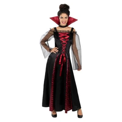 Imagen de Funidelia Disfraz de vampiresa para mujer Halloween, Terror, Dracula, Vampire adultos y divertidos accesorios Fiestas, Carnaval Halloween Talla L Negro