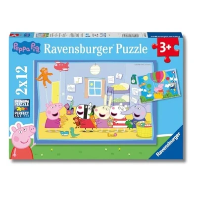 Imagen de Ravensburger puzzle Peppa Pig: Casa Pig, 3 Años o Más, Puzles Niños Años, Puzzles Infantiles Rompecabezas Niños, 2x12 Piezas, Medida 26x18cm