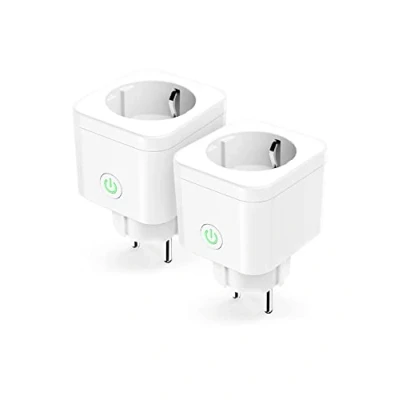 Imagen de Refoss Enchufe Inteligente WiFi con Temporizador Programable, Mini Smart Plug de Control Remoto, Ahorro Energía, Compatible Alexa y Google Home, 2 Piezas Blanco
