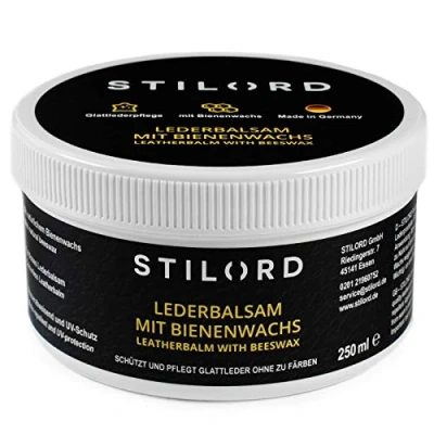 Imagen de STILORD Bálsamo de Cuero con Cera Abejas Reparador Piel Protección e Impregnación Grasa Transparente, tamaño:250 ml