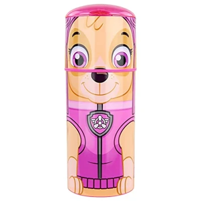 Imagen de Paw Patrol 33666 Botella para niños de la Patrulla Canina, diseño Skye, aprox. 350 ml, antigoteo, con pajita integrada, sin BPA ni ftalatos